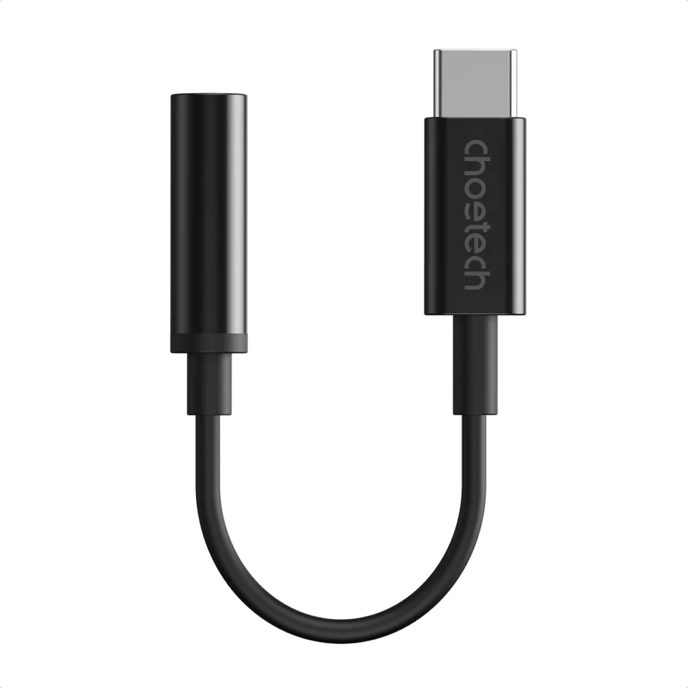 Choetech AUX003 USB-C / DC 3.5mm audio adapter - blackeng