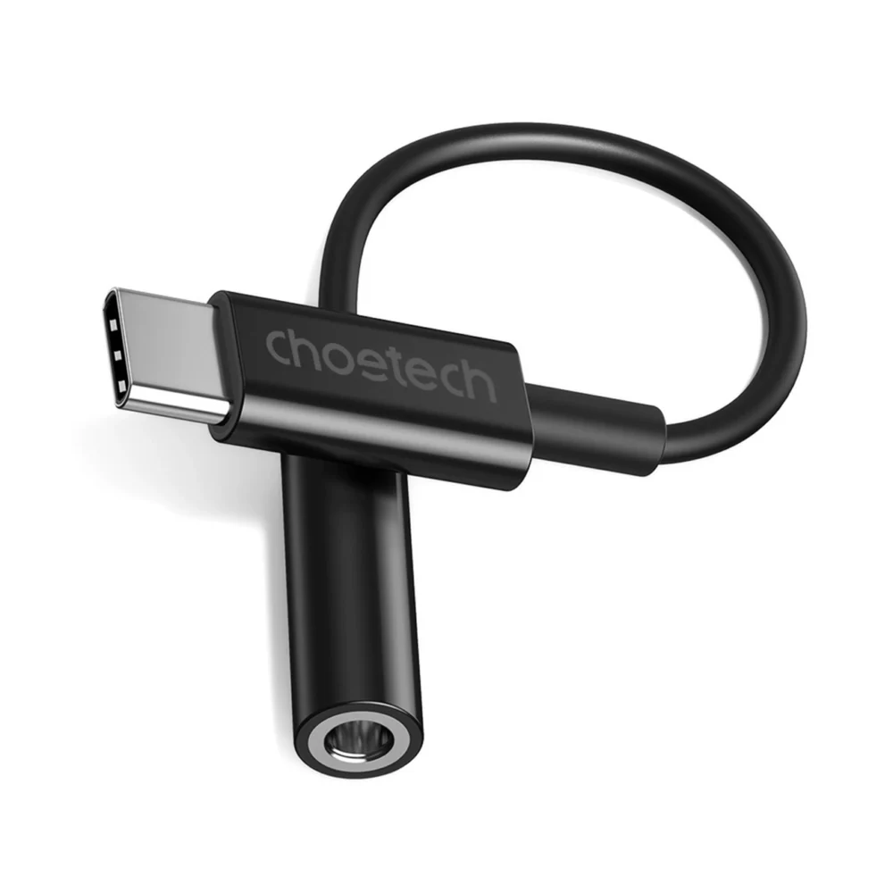 Choetech AUX003 USB-C / DC 3.5mm audio adapter - blackeng