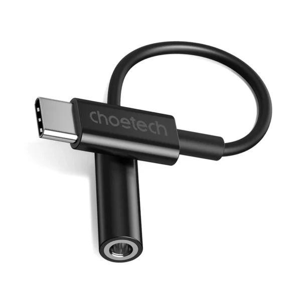 Choetech AUX003 USB-C / DC 3.5mm audio adapter - blackeng