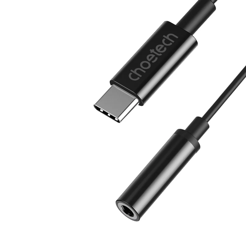 Choetech AUX003 USB-C / DC 3.5mm audio adapter - blackeng