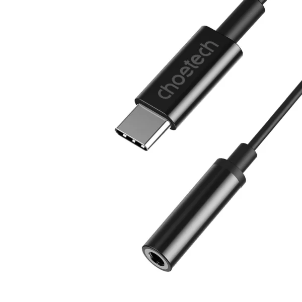 Choetech AUX003 USB-C / DC 3.5mm audio adapter - blackeng