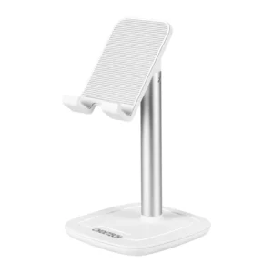 Choetech H035 aluminum stand for a phone or tablet with adjustment - white and silvereng