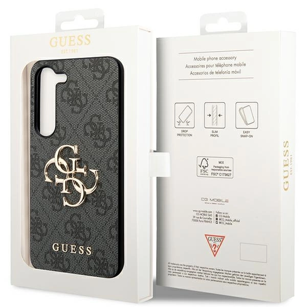 Guess GUHCS23FE4GMGGR S23 FE S711 gray/gray hardcase 4G Big Metal Logoeng