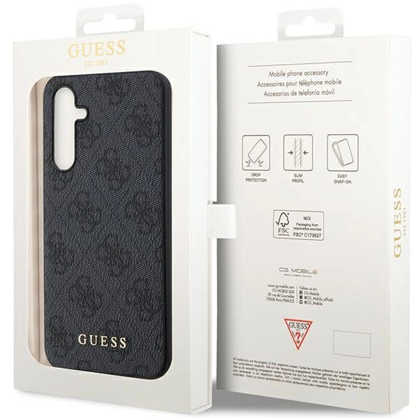 Guess GUHCS23FEG4GFGR S23 FE S711 gray/gray hardcase 4G Metal Gold Logoeng