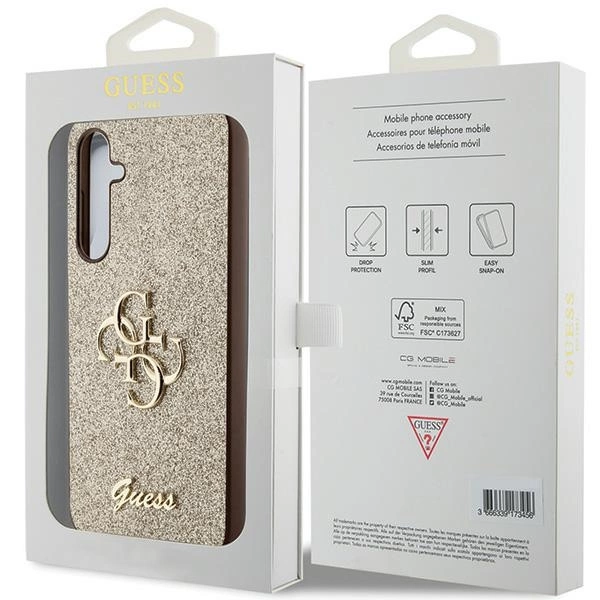 Guess GUHCS23FEHG4SGD S23 FE S711 gold/gold hardcase Glitter Script Big 4Geng