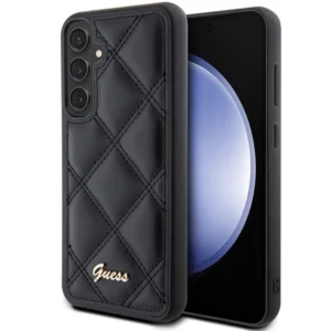 Guess GUHCS23FEPSQSQSK S23 FE S711 black/black hardcase Quilted Metal Logoeng
