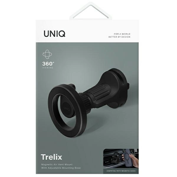 Uniq Trelix Car magnetic car holder for air vent - blackeng