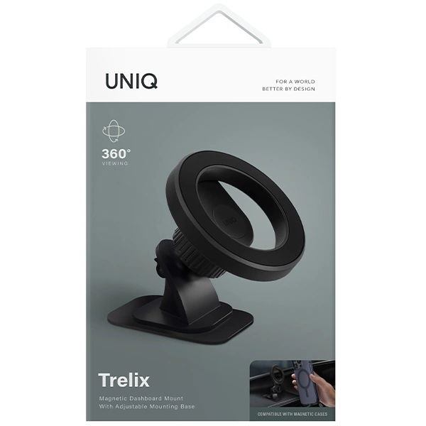 Uniq Trelix Car magnetic dashboard holder - blackeng