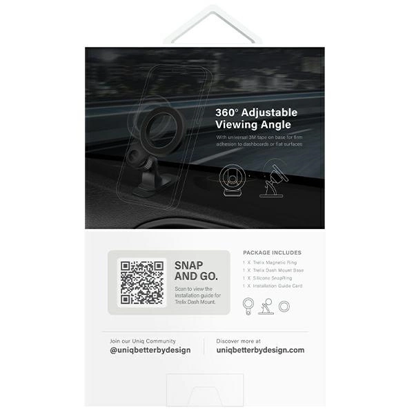 Uniq Trelix Car magnetic dashboard holder - blackeng