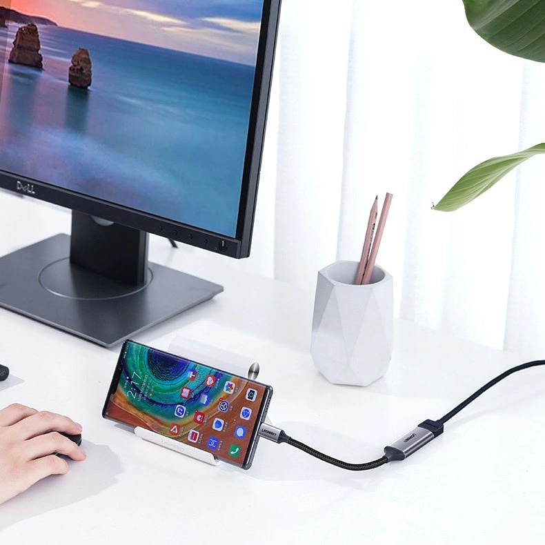 Ugreen USB Type C - HDMI 2.0 4K@60 Hz Thunderbolt 3 adapter for MacBook / PC gray (70444)eng