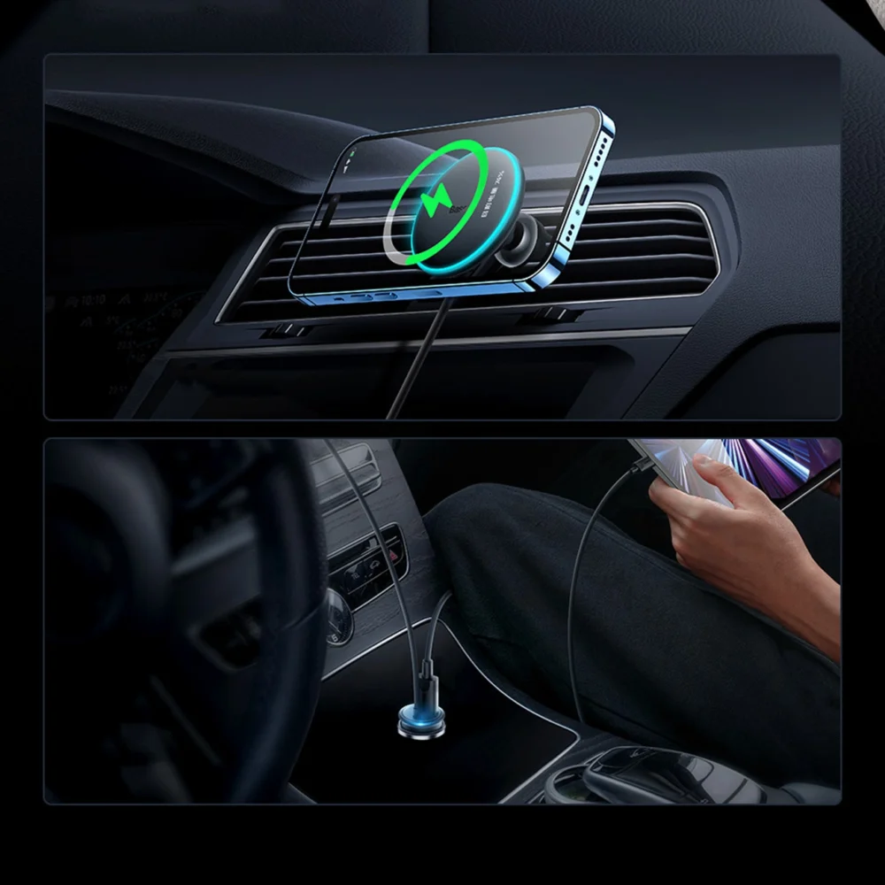 [RETURNED ITEM] [RETURNED ITEM] MagSafe 15W USB C 25W Baseus CW01 inductive car charger - blackeng