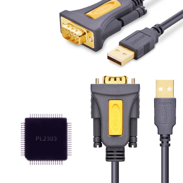 [RETURNED ITEM] Ugreen adapter cable USB-A - DB9 RS-232 1.5m gray (CR104)eng