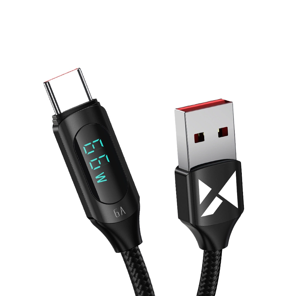 [RETURNED ITEM] Wozinsky WUACC2 USB A - USB C Cable with Display 66W 6A 2m - Blackeng