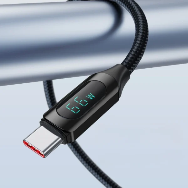 [RETURNED ITEM] Wozinsky WUACC2 USB A - USB C Cable with Display 66W 6A 2m - Blackeng