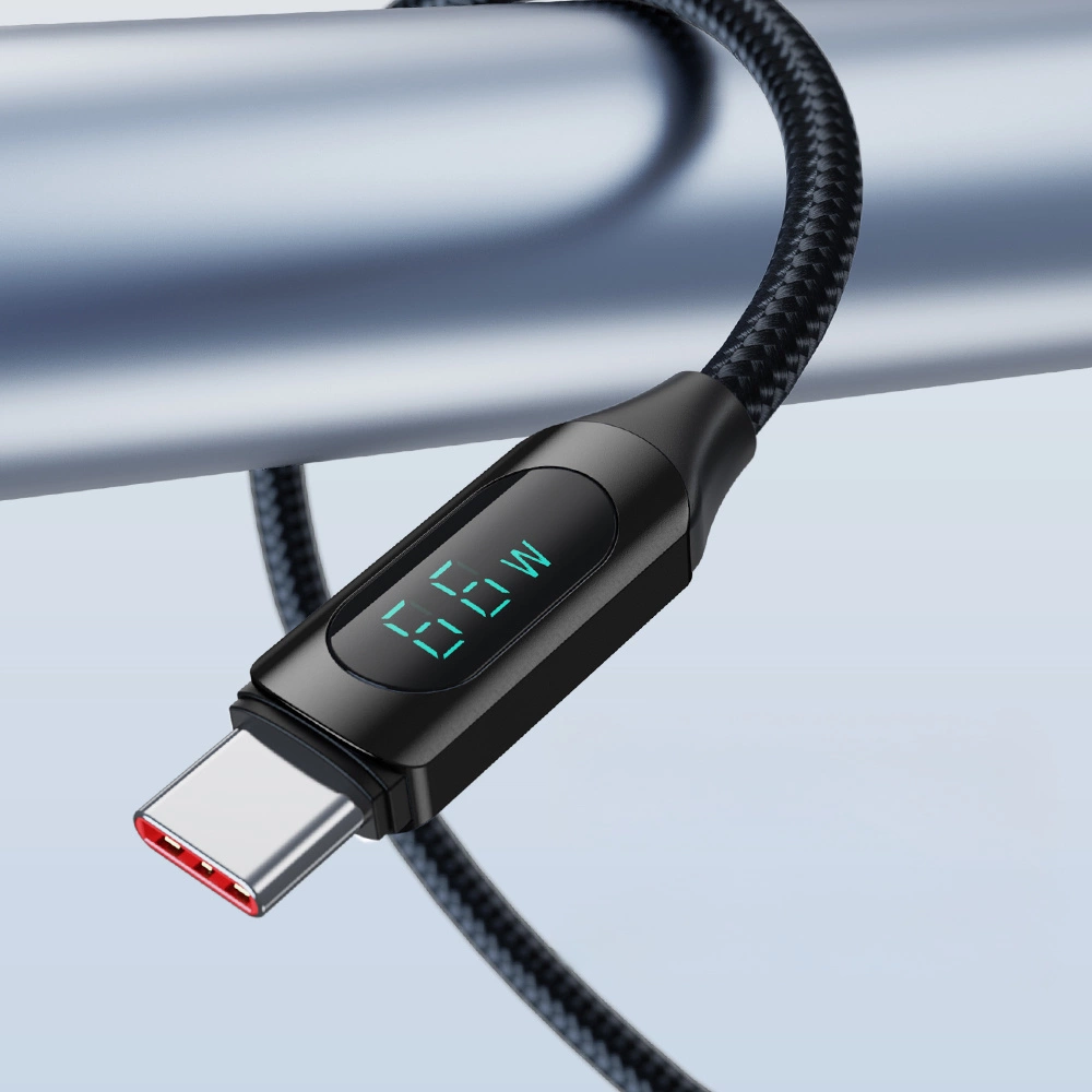 [RETURNED ITEM] Wozinsky WUACC2 USB A - USB C Cable with Display 66W 6A 2m - Blackeng