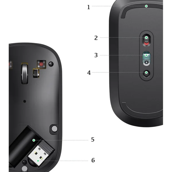 [RETURNED ITEM] Ugreen handy wireless mouse USB black (MU001)eng