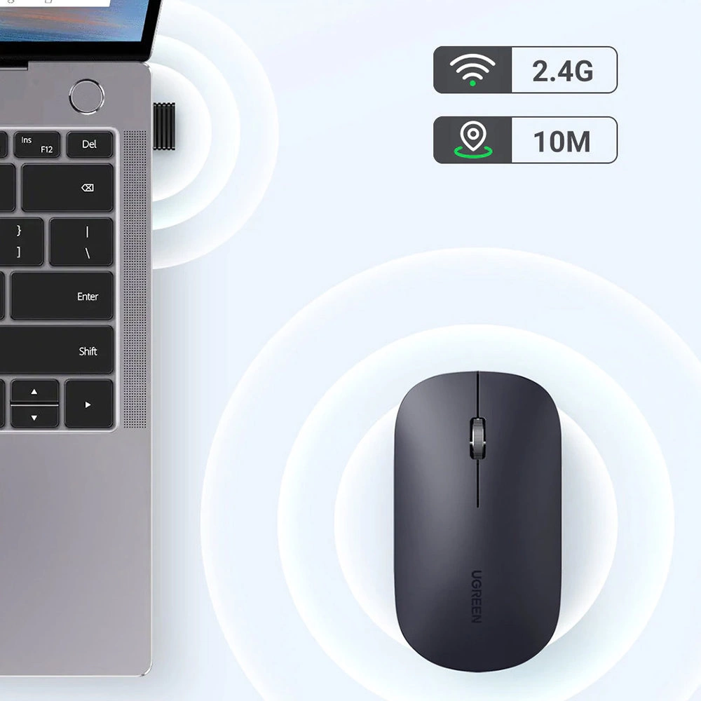 [RETURNED ITEM] Ugreen handy wireless mouse USB black (MU001)eng