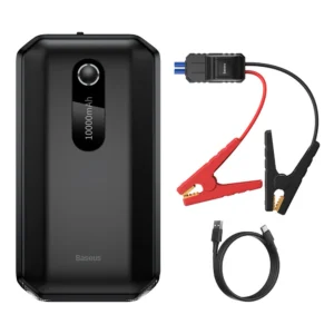 [RETURNED ITEM] Baseus Power Bank Power Starter Jump Starter 10000mAh 12V (1000A / 500A) power bank + crocodile clips black (CGNL020101)eng