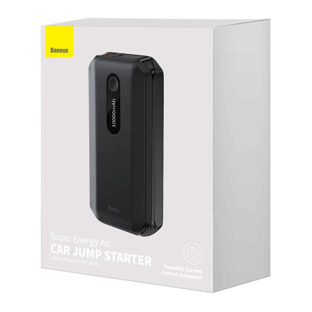 [RETURNED ITEM] Baseus Power Bank Power Starter Jump Starter 10000mAh 12V (1000A / 500A) power bank + crocodile clips black (CGNL020101)eng