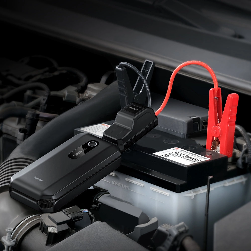 [RETURNED ITEM] Baseus Power Bank Power Starter Jump Starter 10000mAh 12V (1000A / 500A) power bank + crocodile clips black (CGNL020101)eng