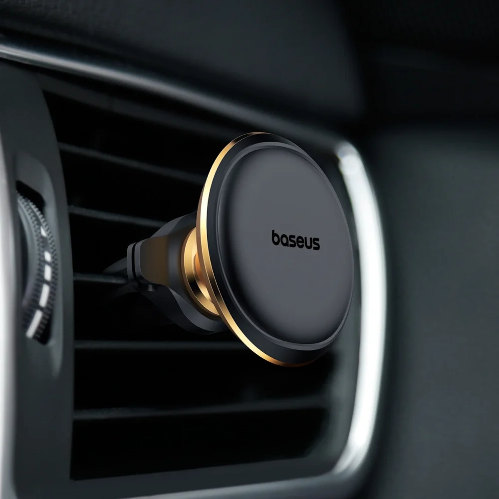 Baseus C40141201G13-00 Magnetic Car Air Vent Holder - Black and Goldeng