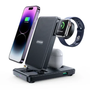 Joyroom JR-WQS02 iPhone AirPods Apple Watch 4in1 charging station foldable - blackeng