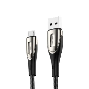 Joyroom Sharp Series S-M411 USB-A / micro USB 3A 1.2m Cable with Charging Indicator - Blackeng