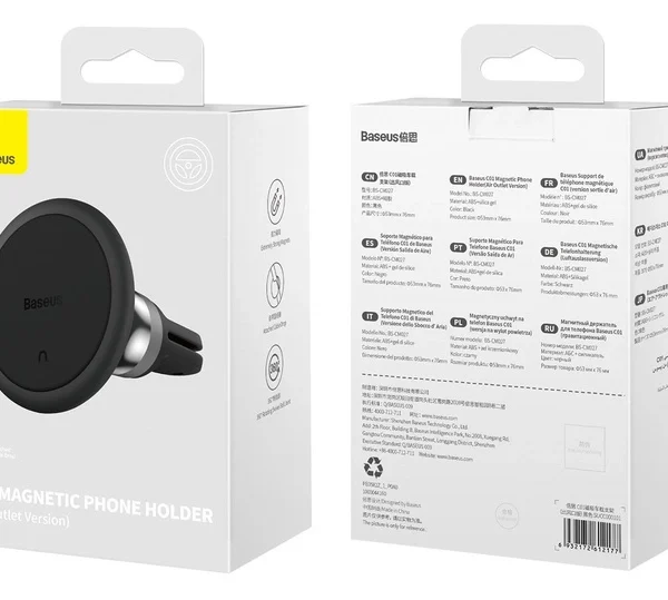 Baseus C01 Overseas Edition magnetic car holder for air vent - blackeng