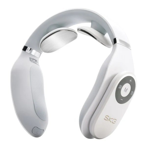 SKG 4098E neck massager, electrostimulator with compress - whiteeng