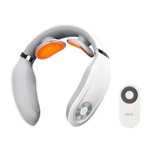 SKG 4098E neck massager, electrostimulator with compress - whiteeng
