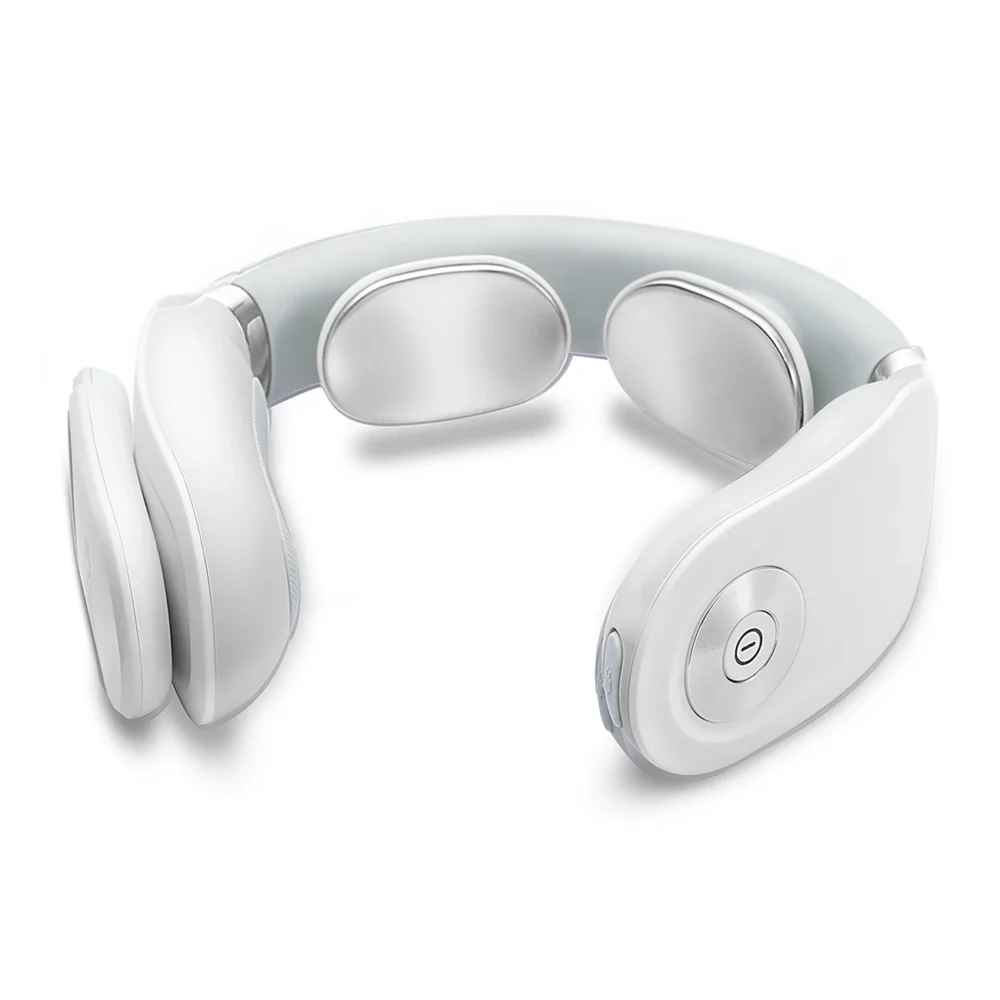 SKG 4098E neck massager, electrostimulator with compress - whiteeng