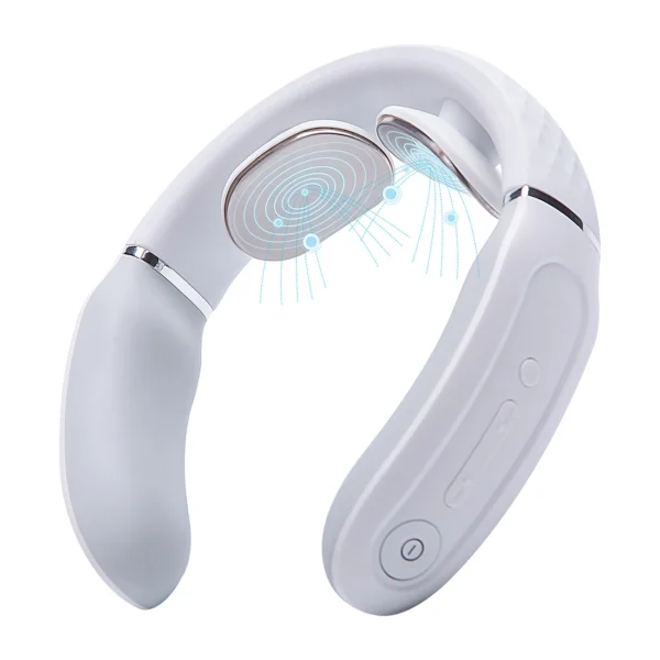 SKG 4356E neck massager with electrostimulation and compress - whiteeng