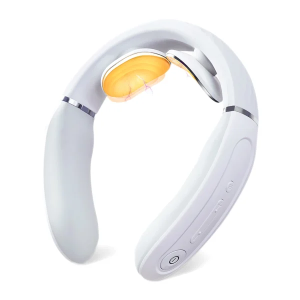 SKG 4356E neck massager with electrostimulation and compress - whiteeng