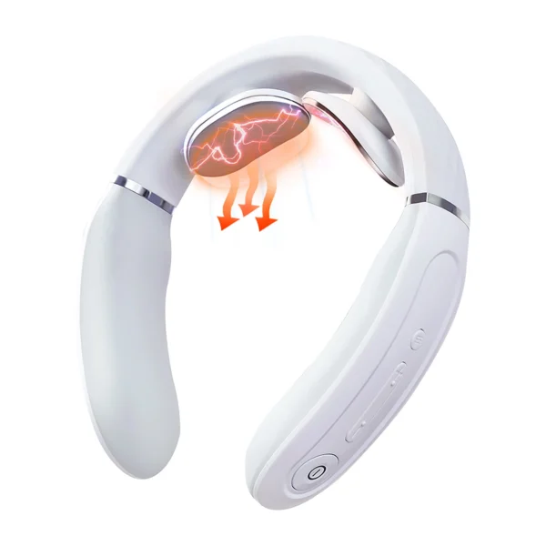 SKG 4356E neck massager with electrostimulation and compress - whiteeng