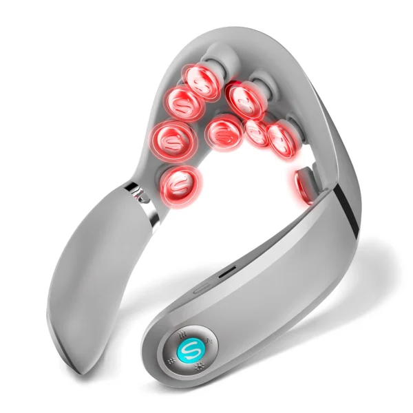 SKG G7 Pro-E neck massager with red light therapy and compress - grayeng