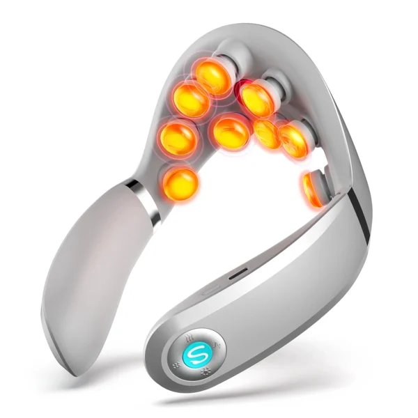 SKG G7 Pro-E neck massager with red light therapy and compress - grayeng