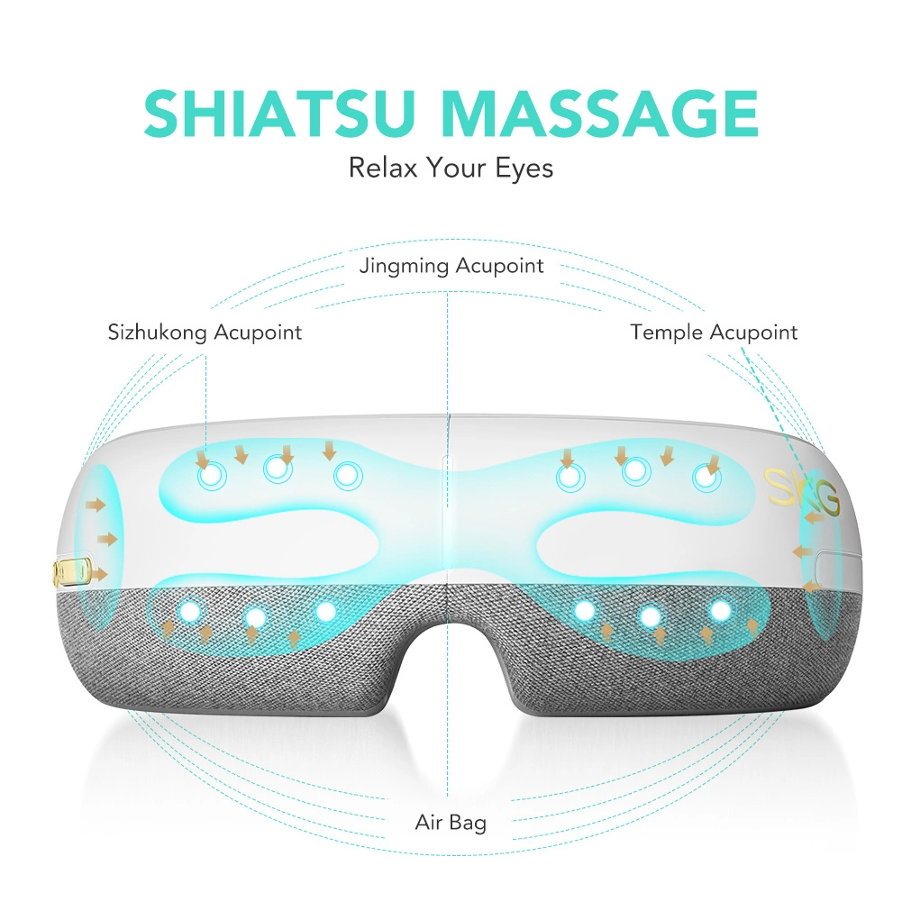 SKG E3-EN eye massager with compress and music - whiteeng