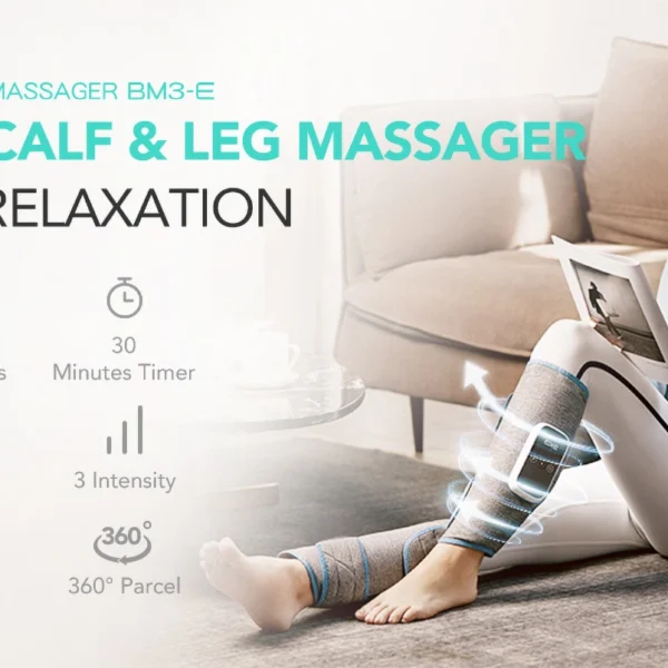 SKG BM3-E calf massager with warming compress (2 pcs. in a set) - grayeng