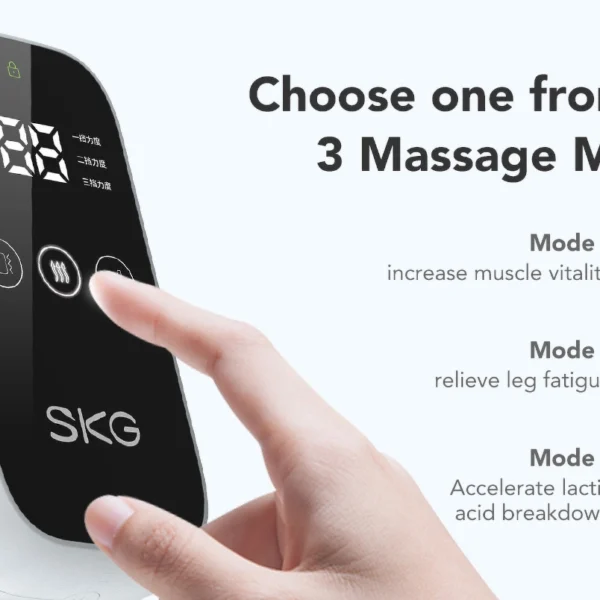 SKG BM3-E calf massager with warming compress (2 pcs. in a set) - grayeng