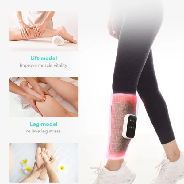 SKG BM3-E calf massager with warming compress (2 pcs. in a set) - grayeng