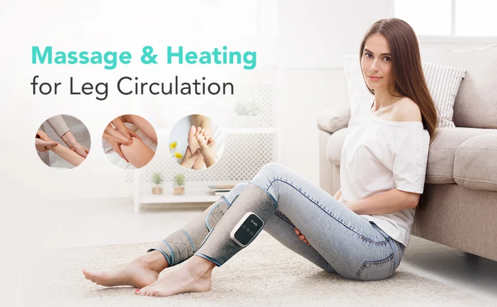 SKG BM3-E calf massager with warming compress (2 pcs. in a set) - grayeng