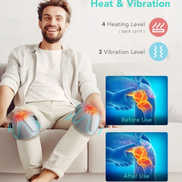 SKG W3 Pro massager for knees, elbows or shoulders (2 pcs. in a set) - grayeng