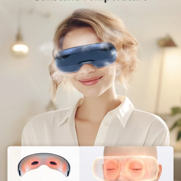 SKG E3 Pro eye and temple massager with vision window - blueeng