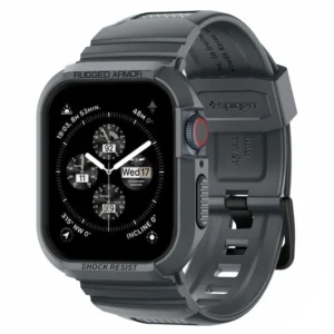Spigen Rugged Armor Pro Case for Apple Watch 4 / 5 / 6 / 7 / 8 / 9 / SE (44 / 45 mm) - Dark Grayeng