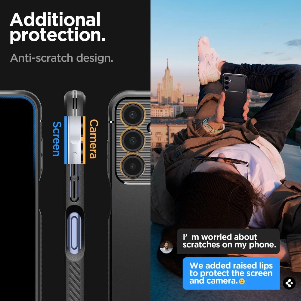 Spigen Rugged Armor Case for Samsung Galaxy A25 5G - Matte Blackeng