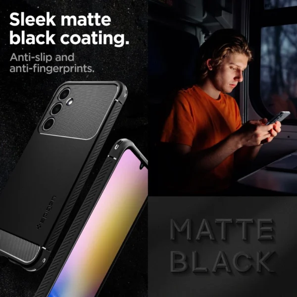 Spigen Rugged Armor Case for Samsung Galaxy A25 5G - Matte Blackeng