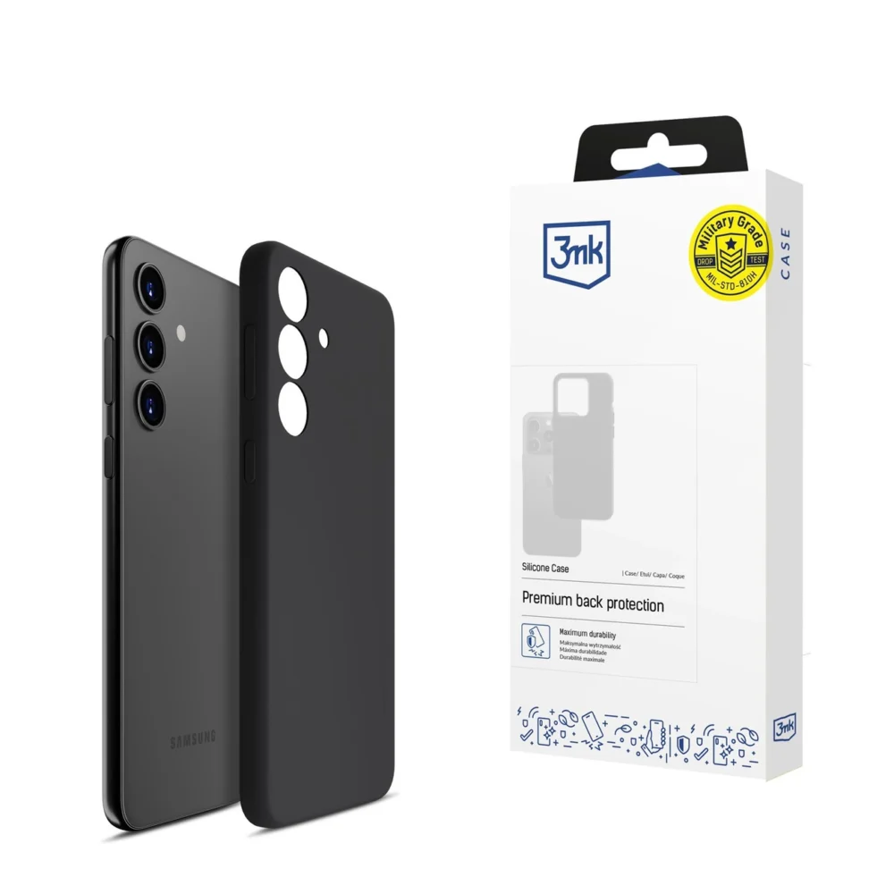 3mk Silicone Case for Samsung Galaxy S24+ - blackeng