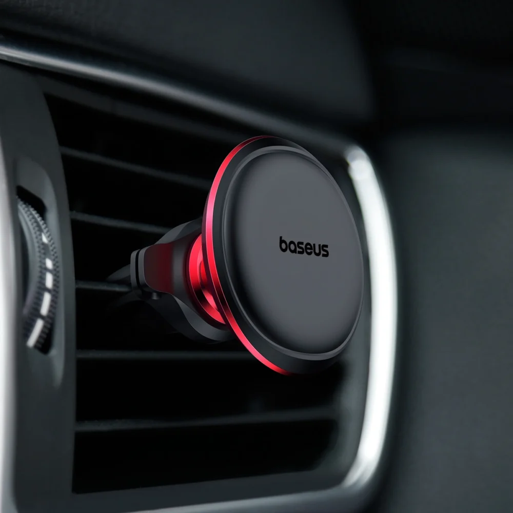 Baseus C40141201913-00 magnetic car holder for air vent - black and redeng