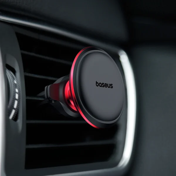 Baseus C40141201913-00 magnetic car holder for air vent - black and redeng