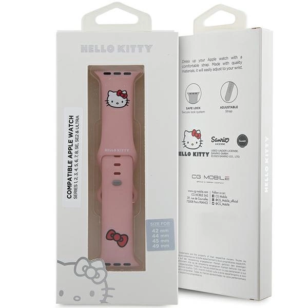 Hello Kitty Silicone Kitty Head Strap for Apple Watch 42/44/45/49mm - Pinkeng
